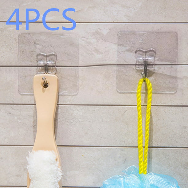 Anti-skid Hooks Strong Sticky Transparent Traceless Wall Hanging Bathroom 2/10x